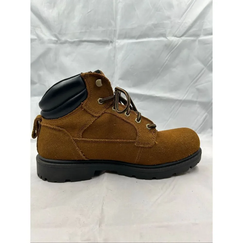 Brahma Brown Suede Work / Utility / Hiking Boots Oil Resistant Lug Sole Men's 9W